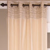 Dupioni Silk Curtain with Grommets, Ivory Taupe