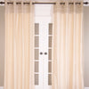 Dupioni Silk Curtain with Grommets, Ivory Taupe