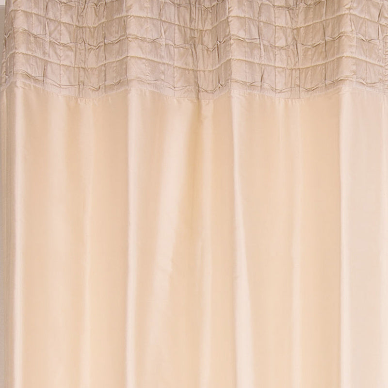 Dupioni Silk Curtain with Grommets, Ivory Taupe