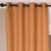 Solid Jute Grommet Curtain, Mustard