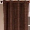 Raw Silk Grommet Curtain, Coffee