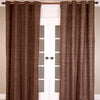 Raw Silk Grommet Curtain, Coffee