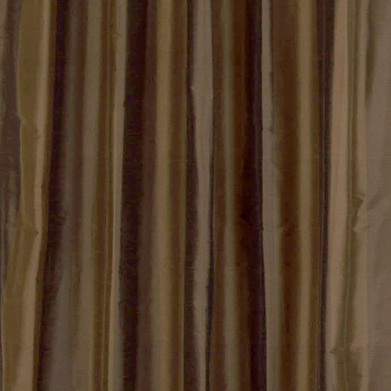 Dupioni Silk Striped Curtain, Khaki Green