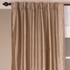 Dupioni Silk Striped Curtain, Mushroom Taupe