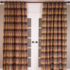 Dupioni Silk Check Curtain, Burgundy Check