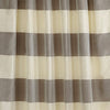 Taffeta Silk Striped Curtain, Ivory Grey