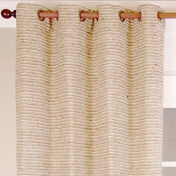Raw Silk Grommet Curtain, Ivory