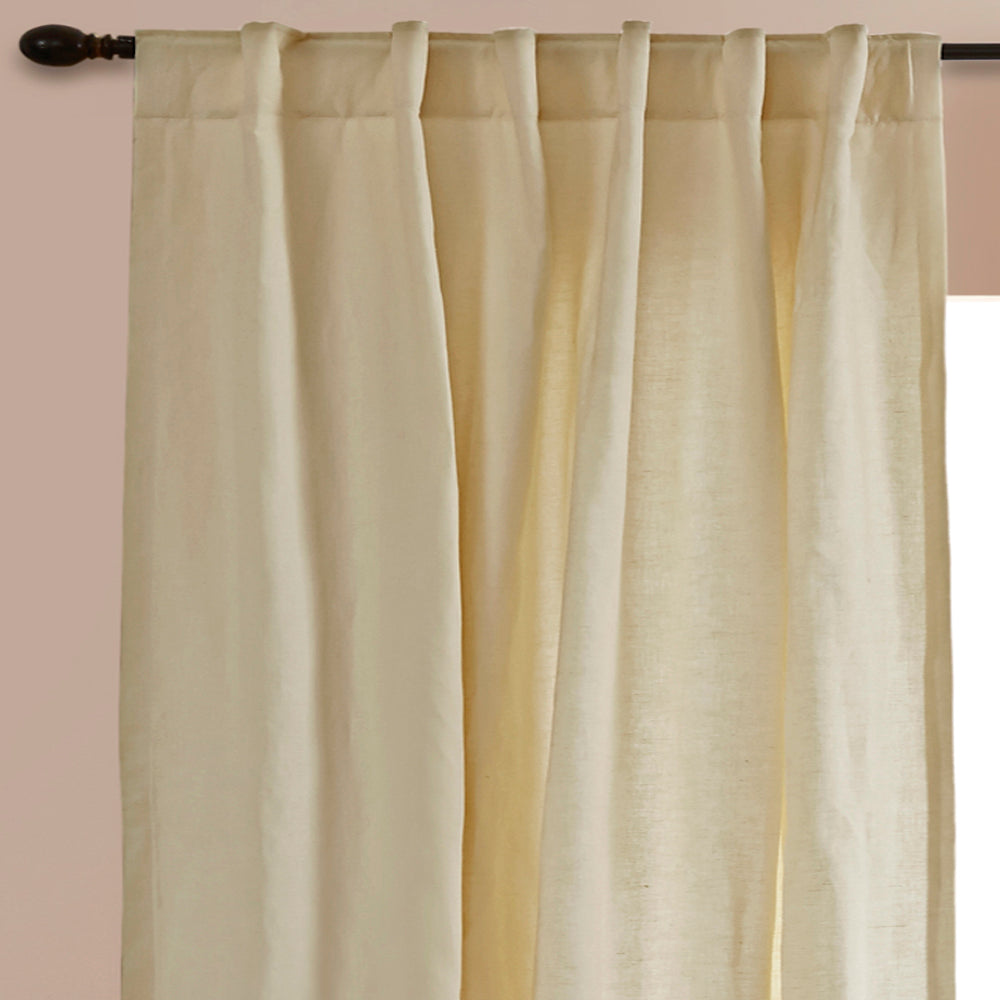 Kendall Linen Cotton Curtain, Bisque