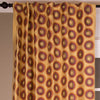 Dupioni Silk Circles Print Curtain, Gold