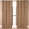 Raw Silk Grommet Curtain, Brown