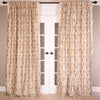 Dupioni Silk Embroidered Curtain, Brown