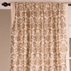 Dupioni Silk Embroidered Curtain, Brown