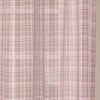 Printed Plaid Linen Sheer Curtain, Pink Multicolor