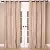 Linen Cotton Stripe Effect Curtain, Natural