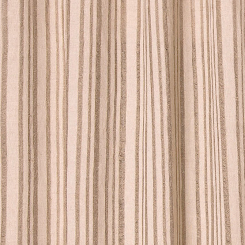 Linen Cotton Stripe Effect Curtain, Natural