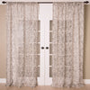 Toile Print Sheer Linen Curtain, Grey