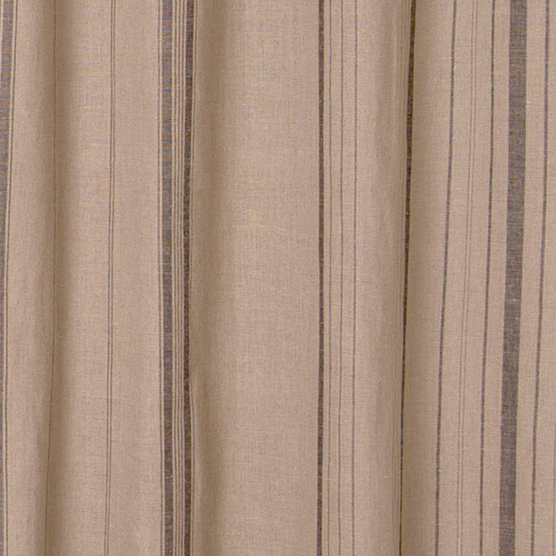 Linen Striped Grommet Curtain, Natural Grey