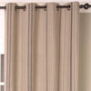 Linen Stripes Grommet Curtain, Natural Grey