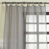 Ruffled Linen Sheer Tie-Top Curtain, Grey