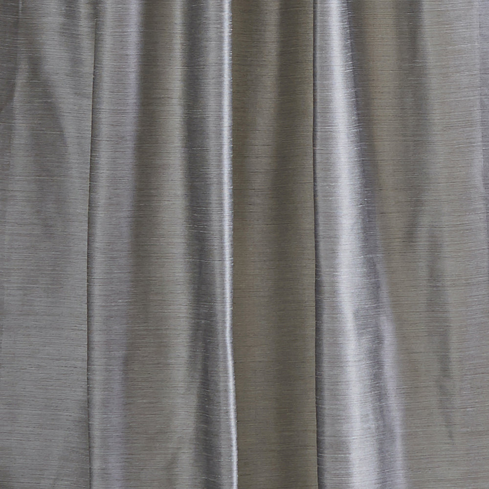 Faux Raw Silk Curtain, Grey