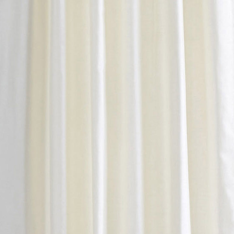 Faux Dupioni Silk Curtain, White