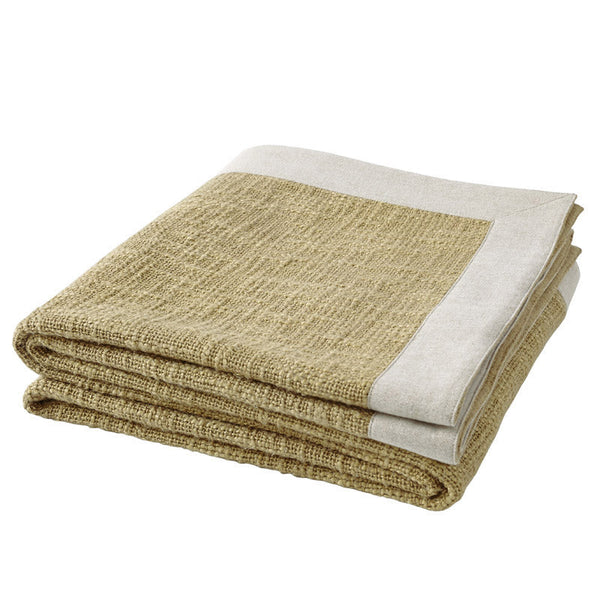 Dylan Cotton Linen Bordered Throw, Starfish