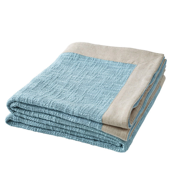 Dylan Cotton Linen Bordered Throw, Tourmaline