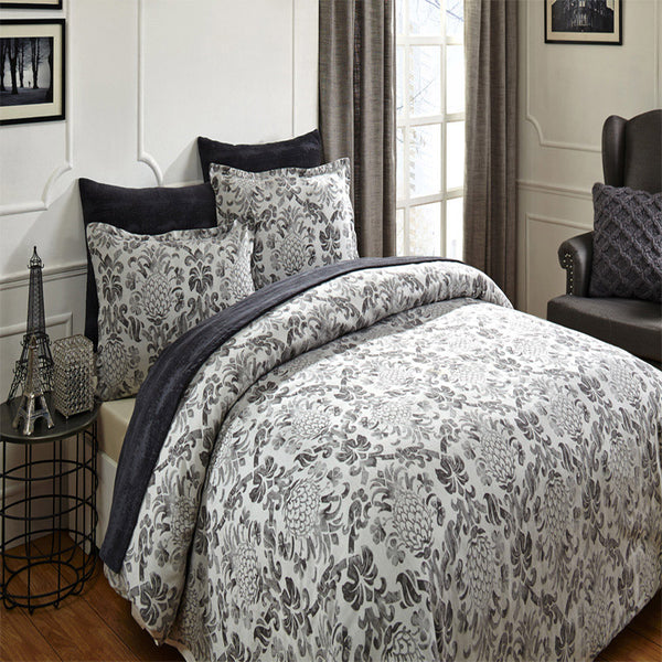 Abai Jacquard Duvet Cover & Shams, Grey (sold separately)