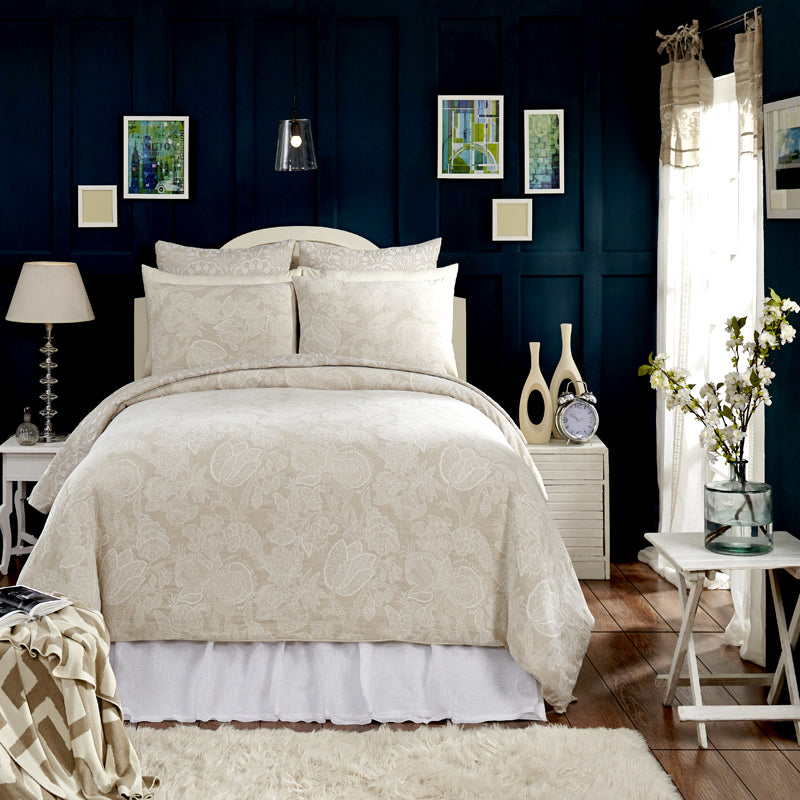 Bella Jacquard Duvet Cover & Shams, Natural (sold separately)