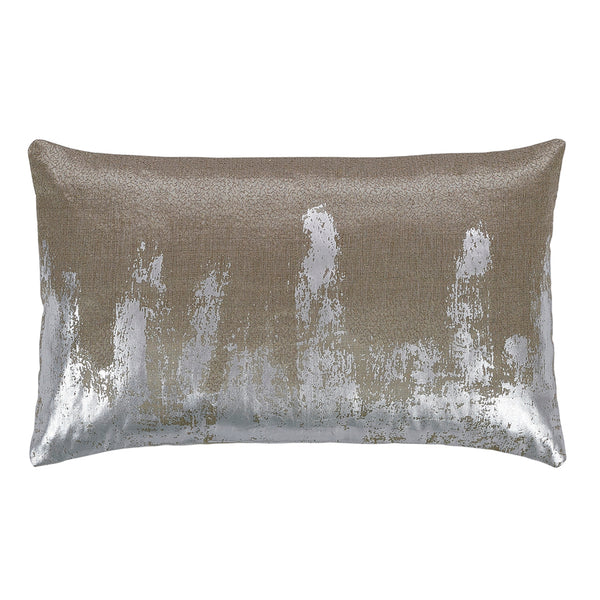 Foil Glamorous Lumbar Pillow, Gold Silver