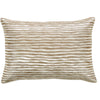 Foil Abstract Design Lumbar Pillow, Gold Ivory