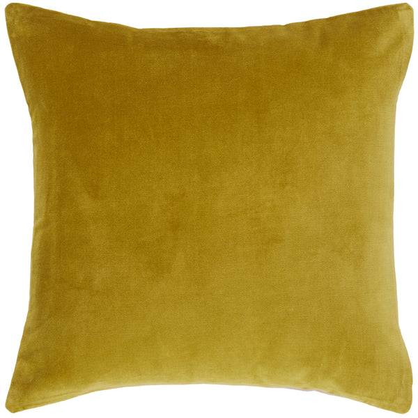 Signature Velvet Square Pillows, Mustard