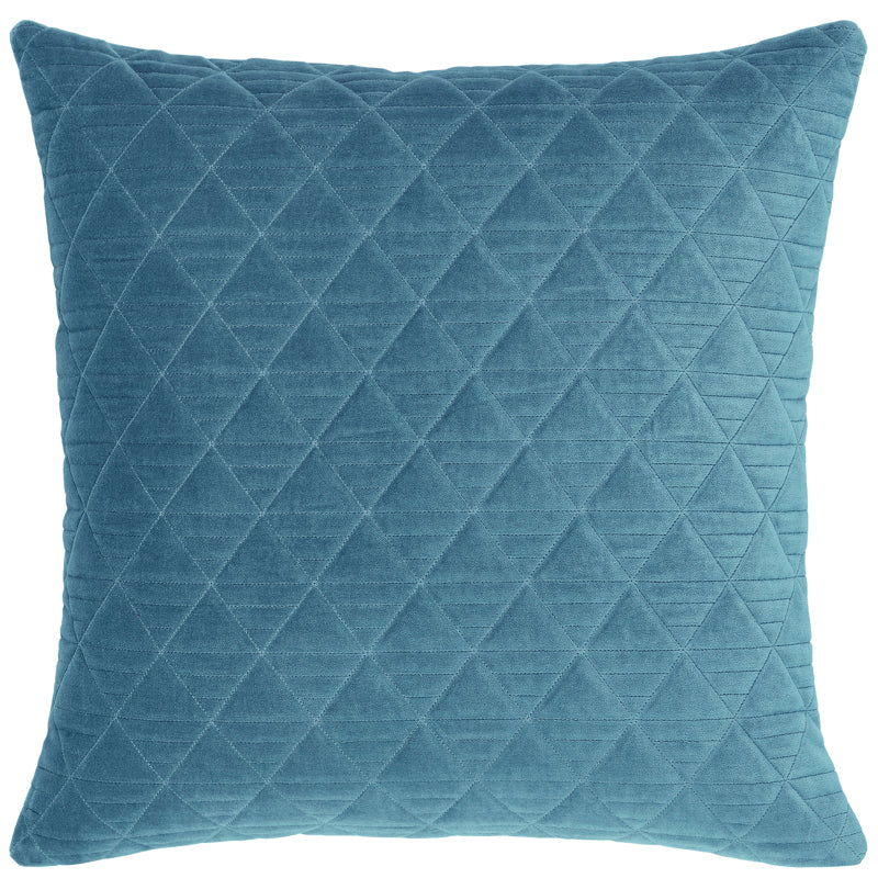 Quilted Velvet Pillows, Blue