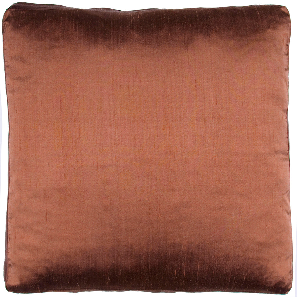 Dupioni Silk Box Pillows, Sierra Brown