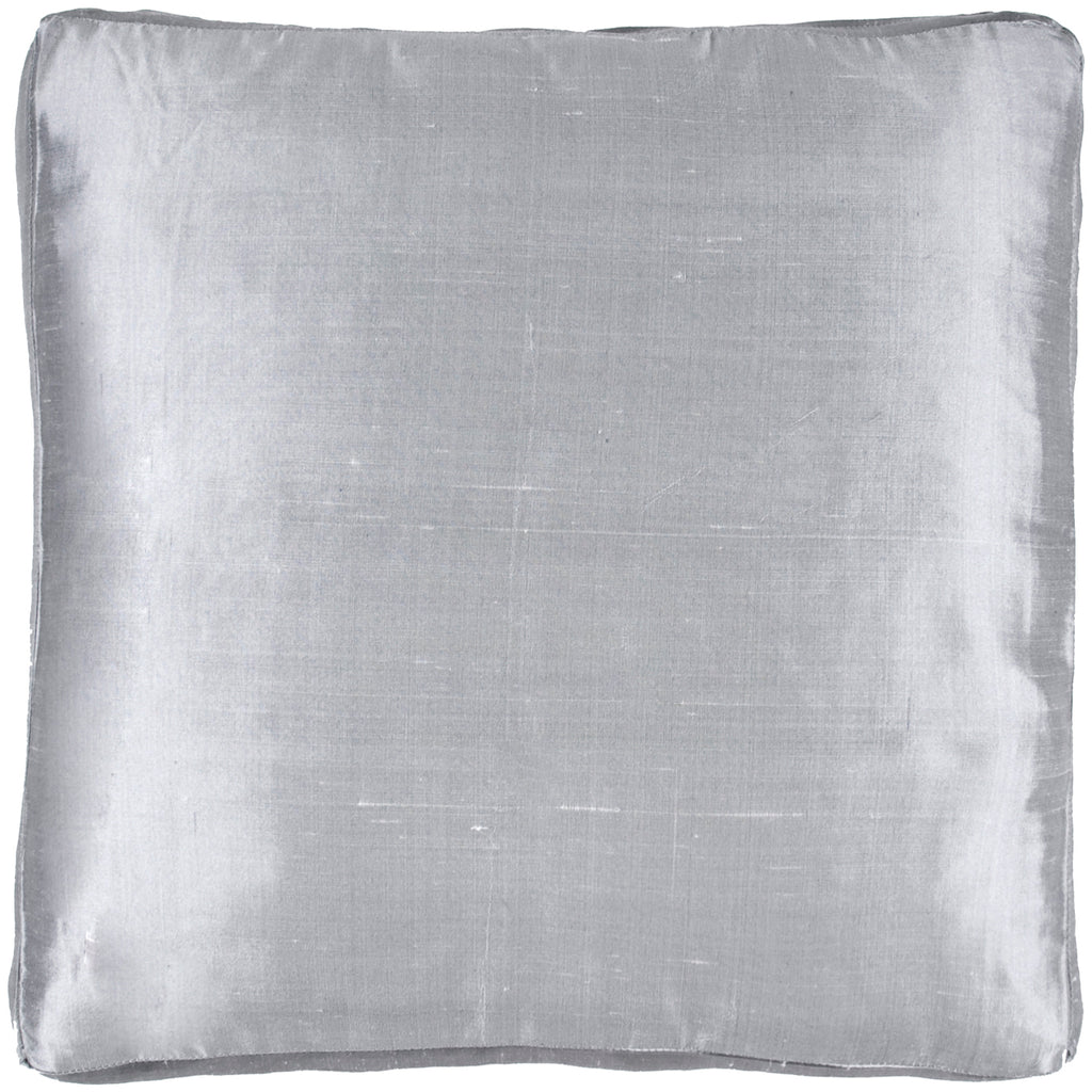 Dupioni Silk Box Pillows, Silver Light