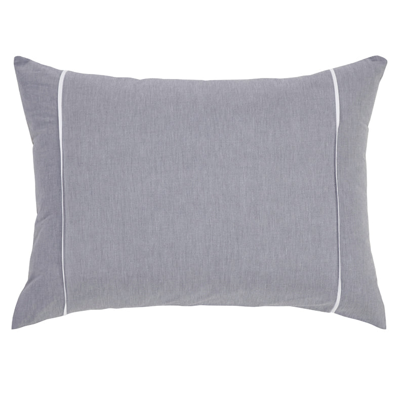 Chambray Cotton Duvet Cover & Shams, Grey (sold separately)