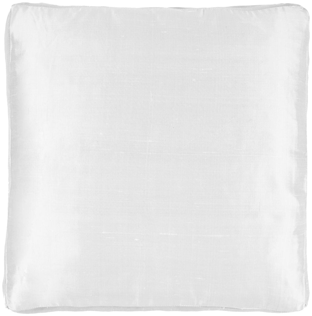 Dupioni Silk Box Pillows, Snow white